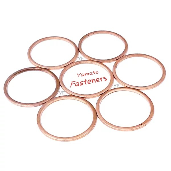 RING PLAT TEMBAGA M26 x 30 mm COPPER SEAL FOR OIL SEAL COPPER WASHER SIZE Dalam 26 mm x Luar 30 mm T
