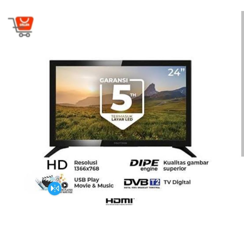 Digital tv polytron 24 inch 24V1853