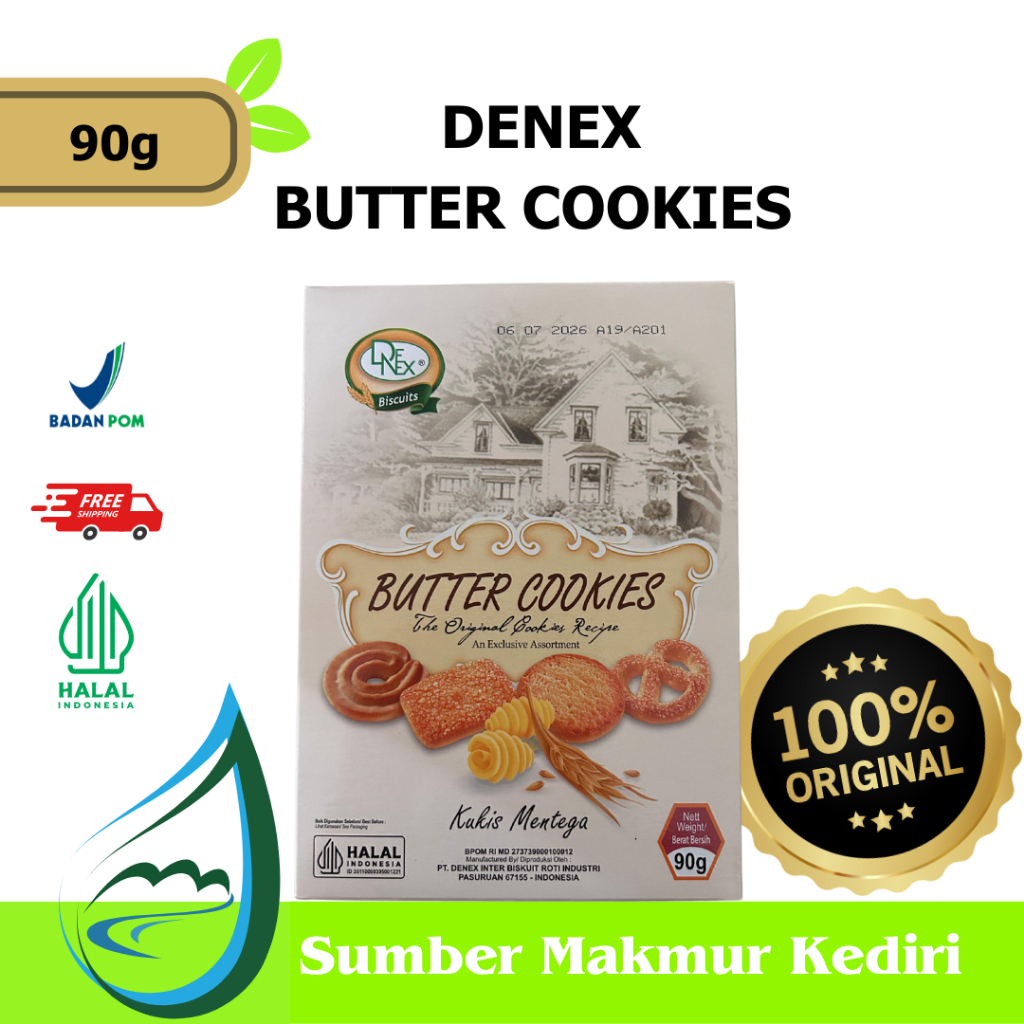 

Denex Butter Cookies Kukis Mentega - 90g Kediri