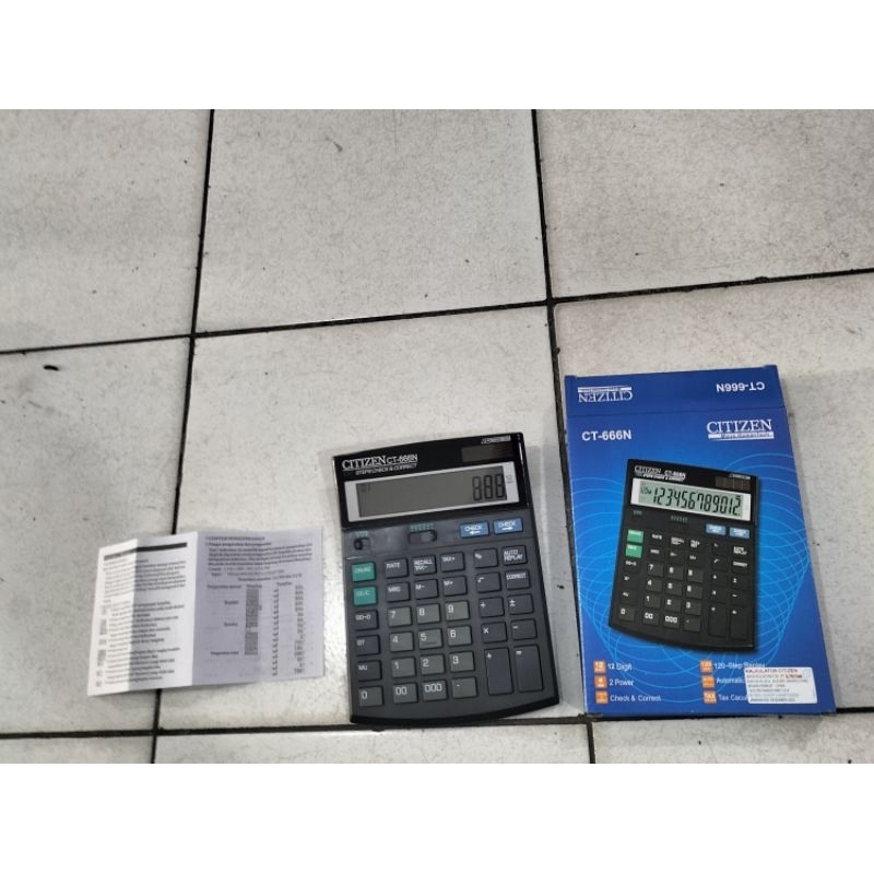 

Original Calculator CITIZEN CT-666N 12 Digits / Kalkulator Dagang.