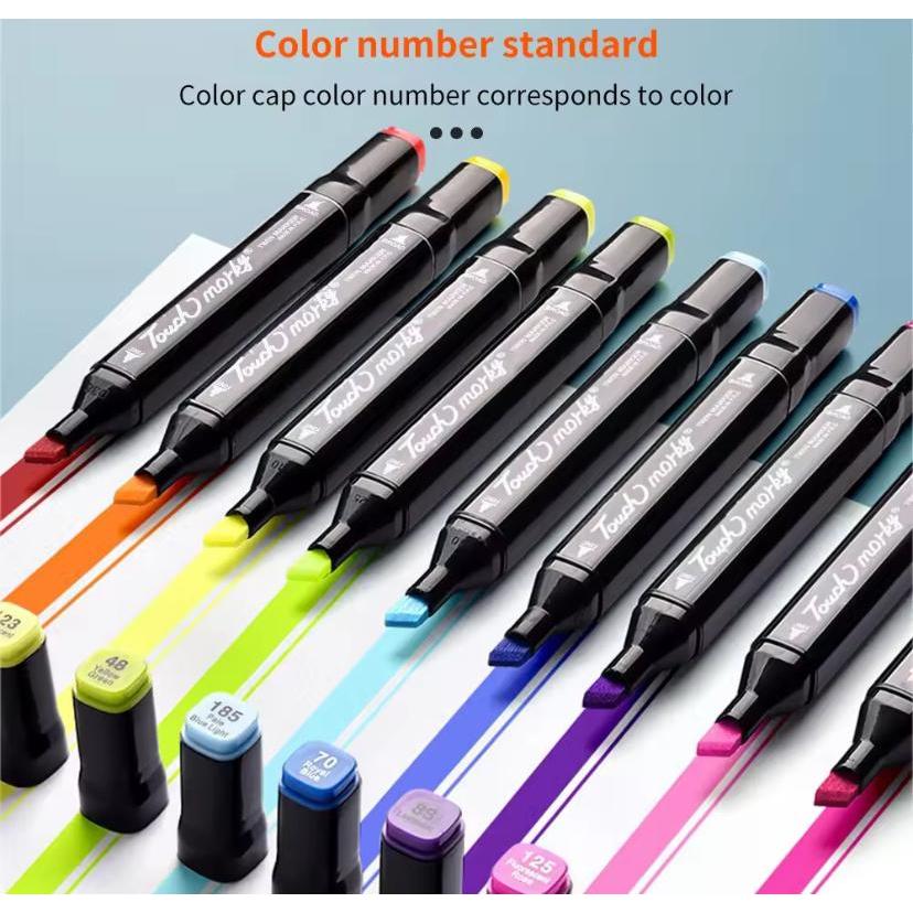 

Bisa COD Spidol Dual Side Fine Art Brush Pen Art Marker set 24 Color TOUCHNEW