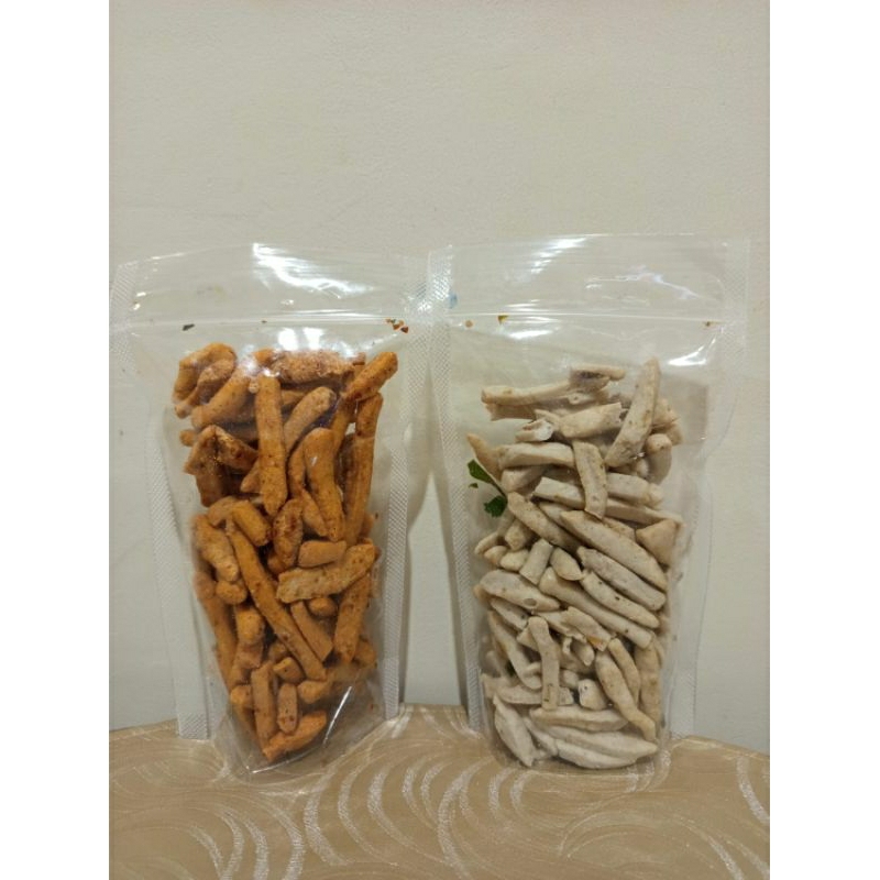 

Basreng daun jeruk rasa pedas dan original