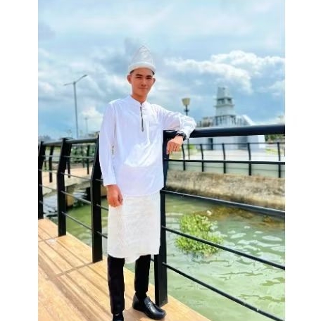 Baju Koko lebaran Kerah Sanghai Lengan Panjang Resleting Depan Bahan Toyobo