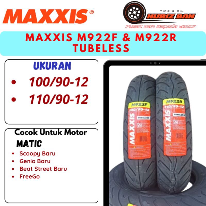 Maxxis Ring 12 Tubeless M922F/R Ban Scoopy Freego