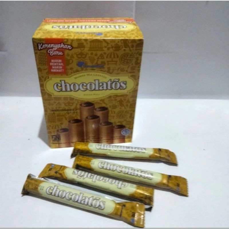 

Chocolatos kecil 1box rasa coklat isi 24pcs