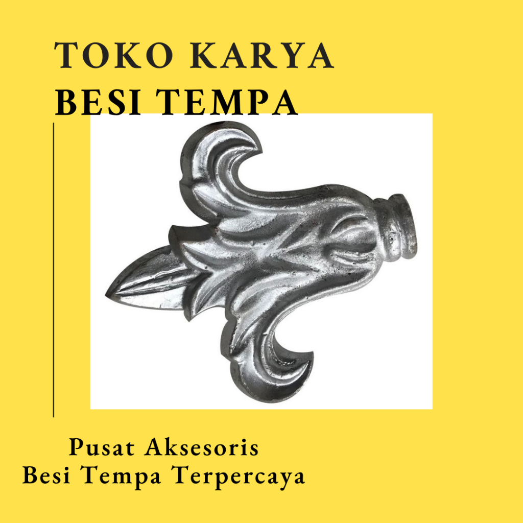Ornamen Pagar Besi T-52 / Ornamen Besi Tempa / Ornamen Pagar Besi dan Tralis / Aksesoris Besi Tempa 