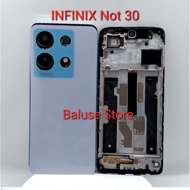 Backdoor Tutup Belakang Infinix Not 30 + Frame Kamera + Tulang Tengah + Ring Kamera Infinix Not 30