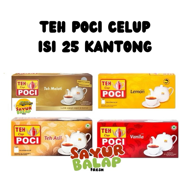 

Teh Celup Poci All Varian isi 25 Bags Teh Poci Celup isi 25pcs Teh Poci Vanilla Teh Poci Lemon Teh Poci Melati