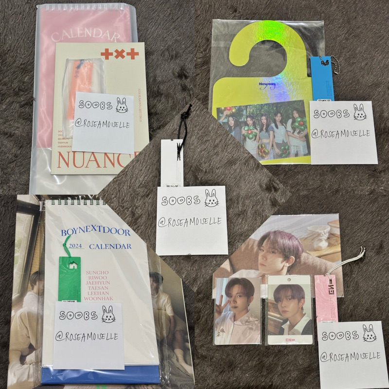 txt enhypen lesserafim newjeans boynextdoor bonedo season’s greetings 2024 sg24 digital code digi