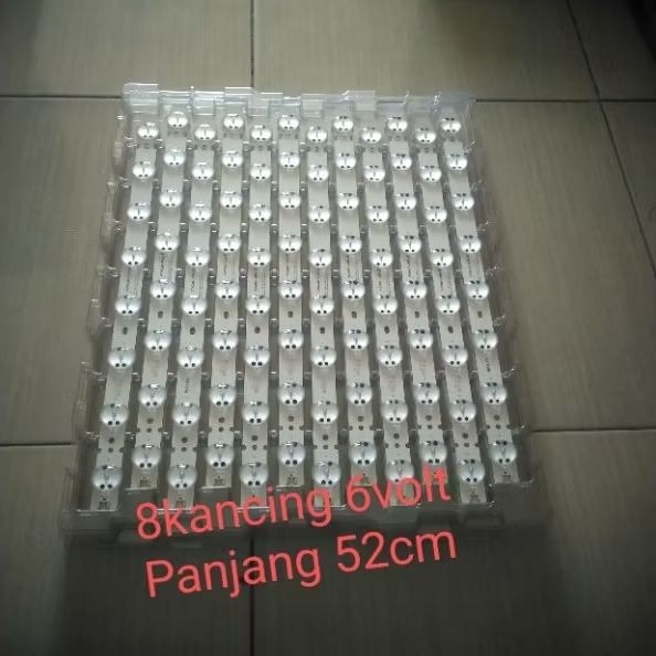 BL - Backlight TV 8 kancing 6 volt - mata besar - BL Bagong - beklite - 8mata 6volt panjang 52cm
