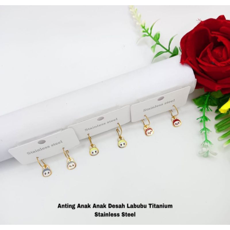 Anting Anak Anaak Desah Labubu Titanium Stainless Steel