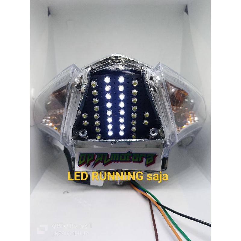 LED RUNNING BELAKANG 10 mode BEAT Karbu ( WAJIB DC )