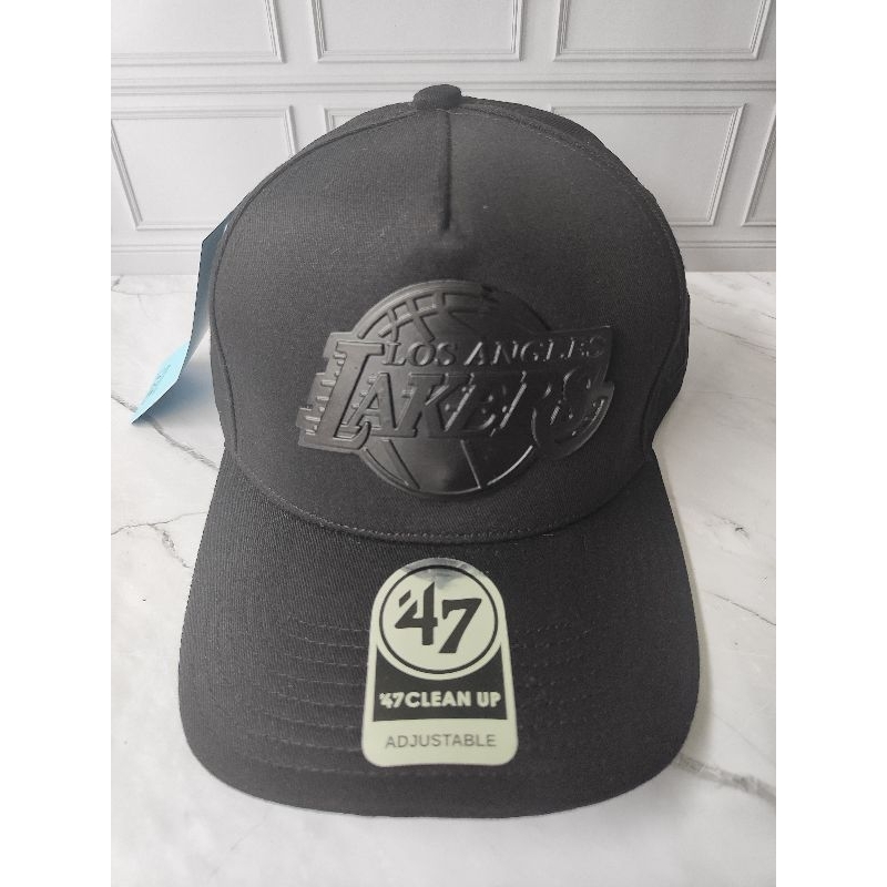 Topi Baseball Premium Full Black Logo Besi Lakers