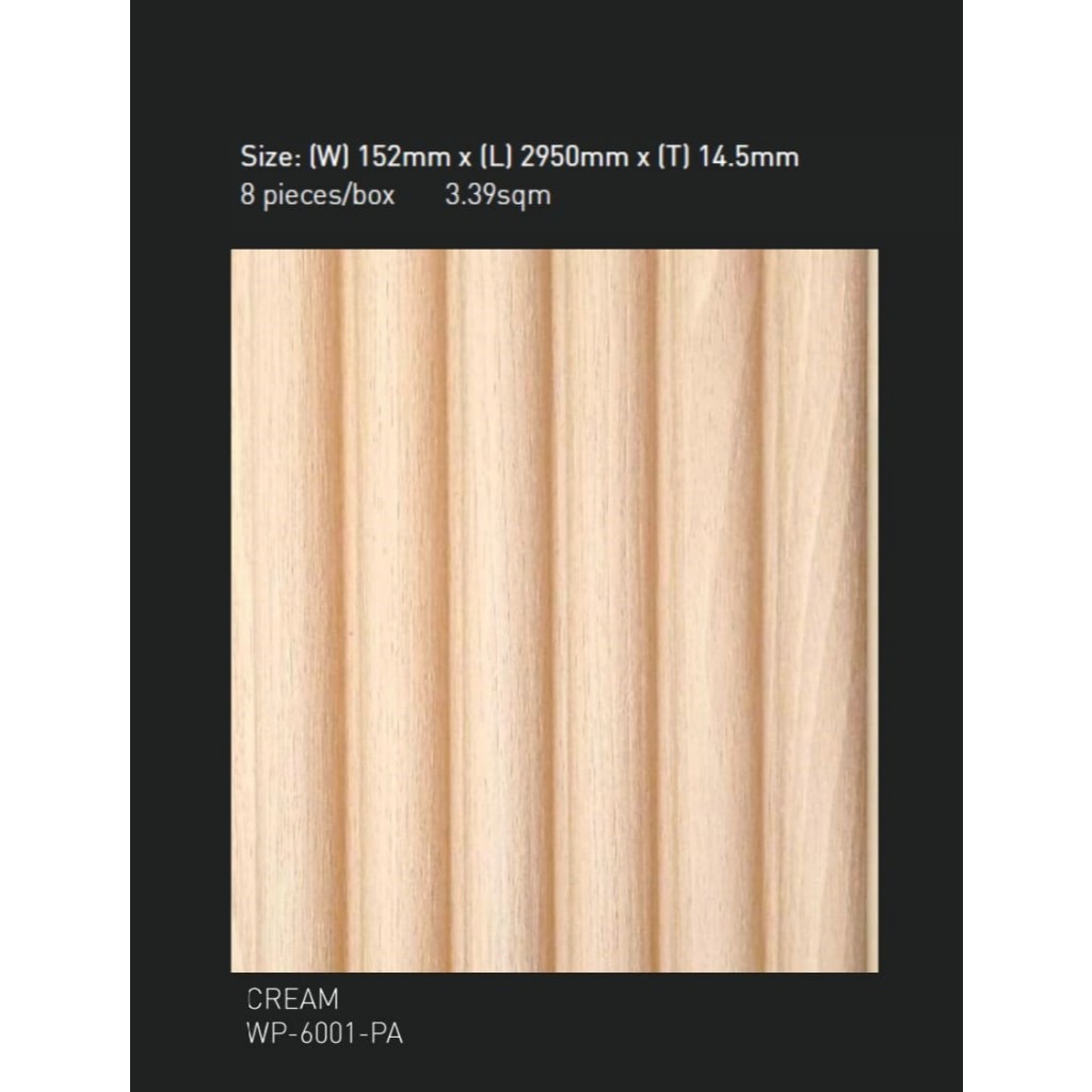 TACO WPC Deco Panel Small Waves – TV 6001 PA Cream