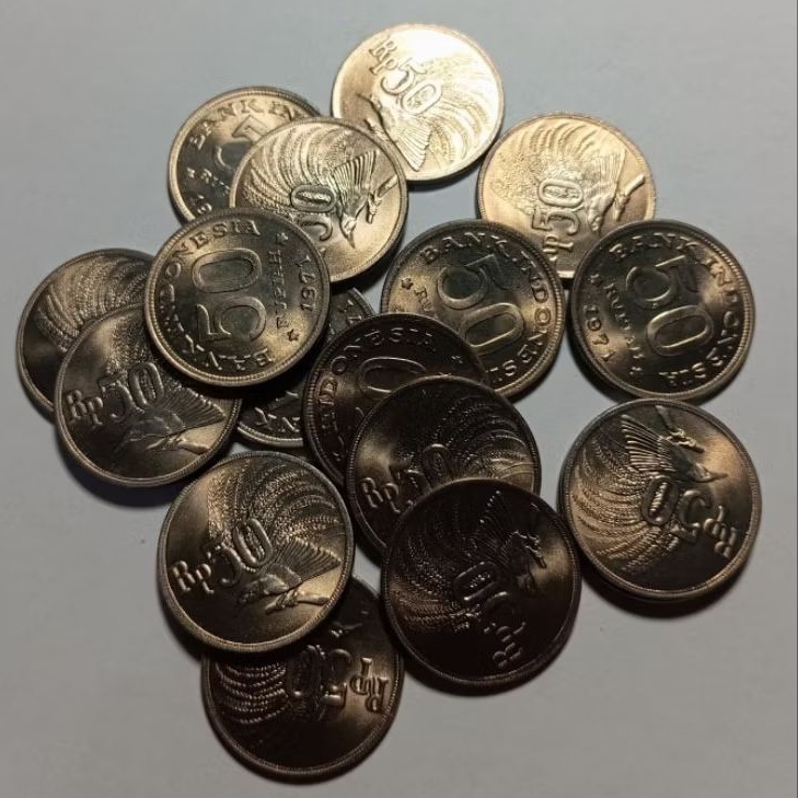Koleksi Koin Kuno Indonesia 50 Rupiah Tahun 1971