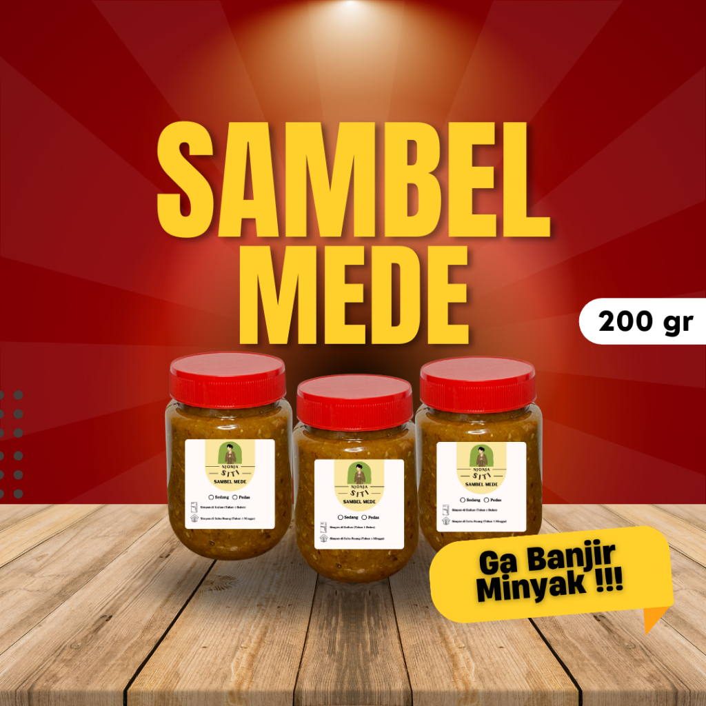 

NJONJA SITI - Sambel Ayam Gepuk Kacang Mede - Sambel Mede - BUKAN SAMBEL PECEL - 200gr