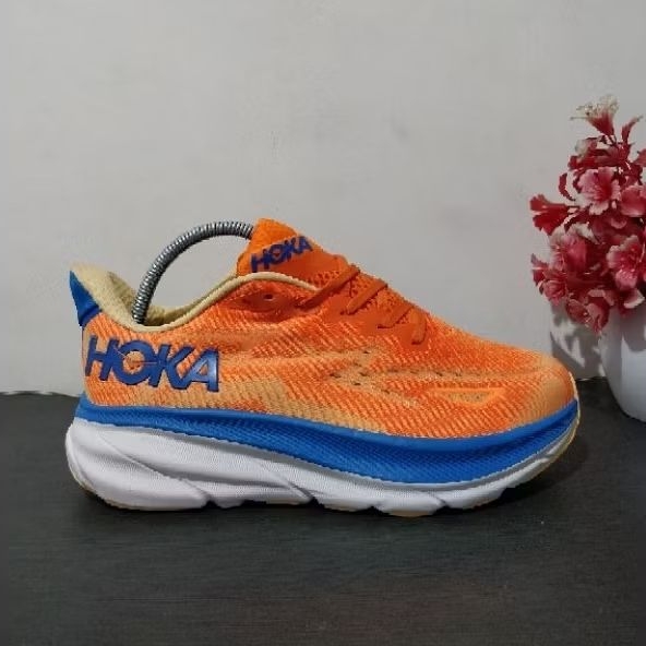 Hoka Clifton 9 Mens Running Shoes - Vibrant Orange