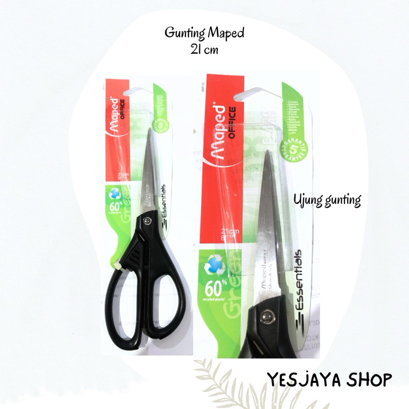 

{1 pc} Gunting Maped Essential Green 21 cm / Maped gunting Essential 21 cm