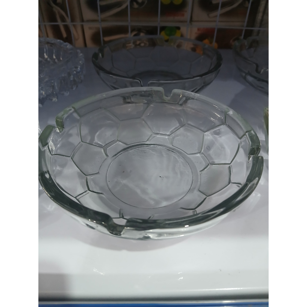 Sarascollection Asbak Kristal AT-545 11cm | Wadah Tempat Asbak Rokok Ashtray Glass Kaca Motif Bola U