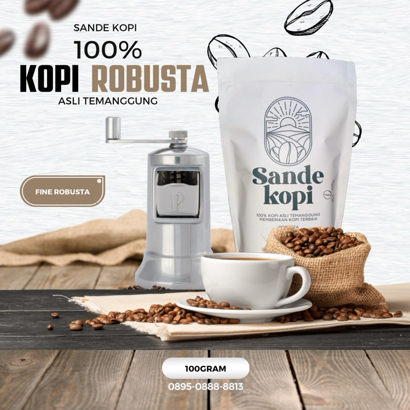 

Kopi Fine Robusta Asli Temanggung 100gram