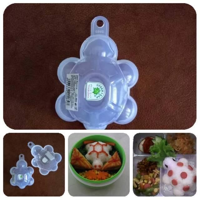 Cetakan Nasi Bento Motif Kura-Kura / Cetakan Kue Bolu Kukus Bentuk Karakter Kura²