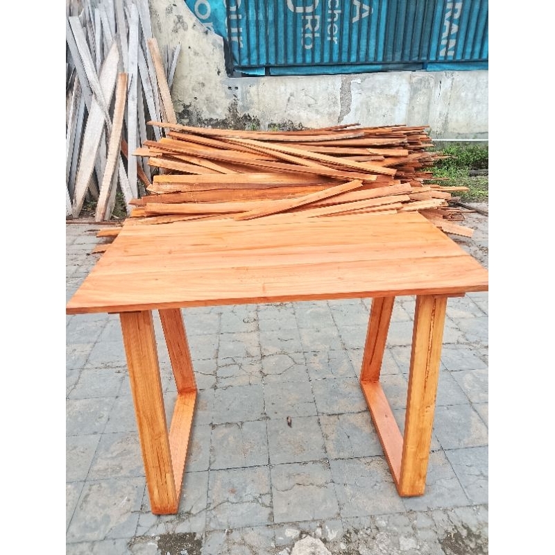 meja kantor kayu, meja belajar kayu, meja gamers kayu 50cm×100cm tinggi 75cm