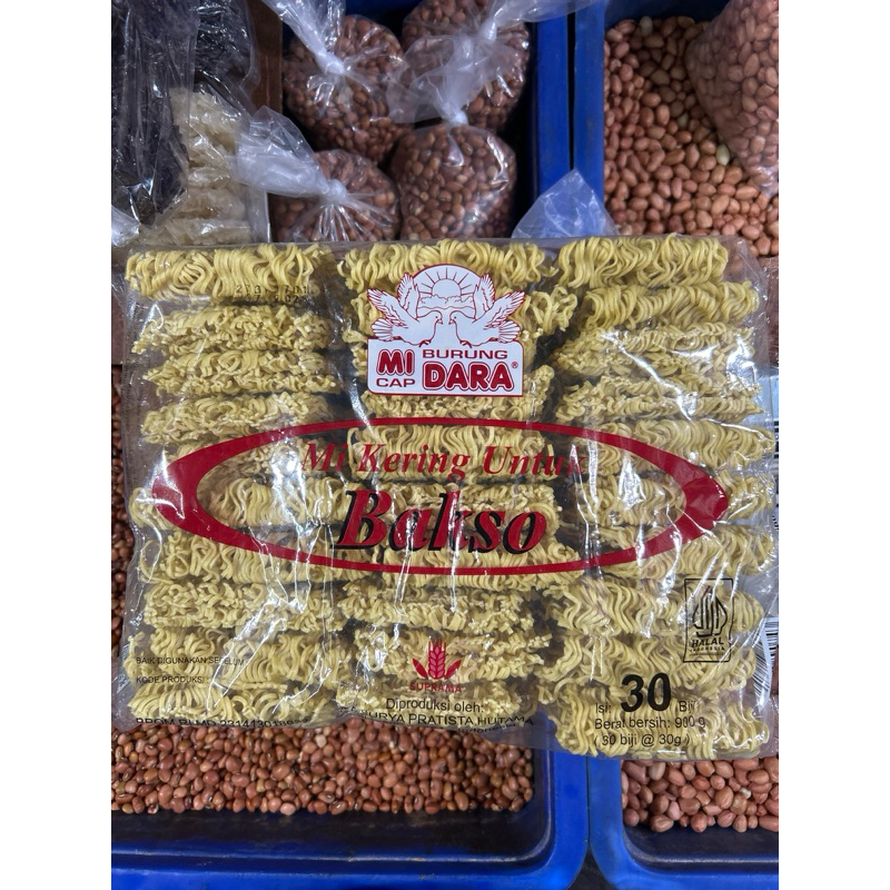 

Mi Kering Untuk Bakso Cap Burung Dara isi 30 biji Ecer (900gr)