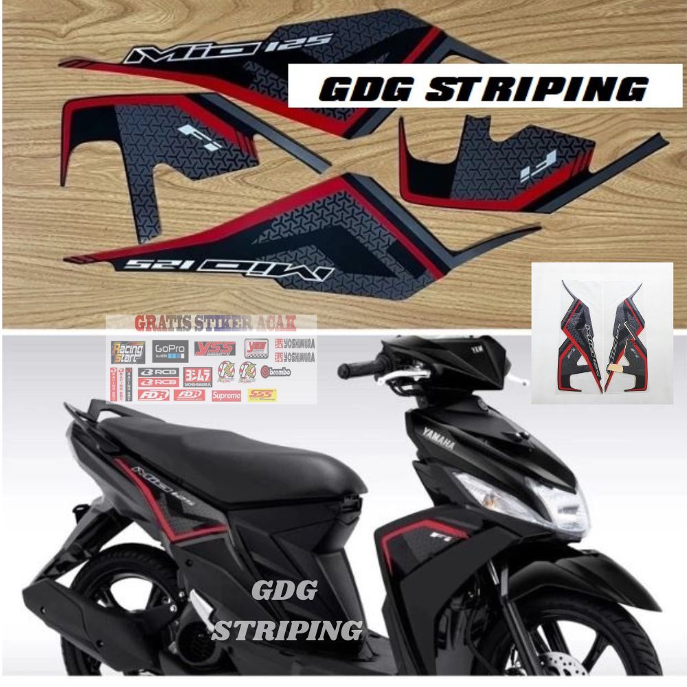 Striping Stiker Yamaha Mio M3 125 2020 Merah Murah