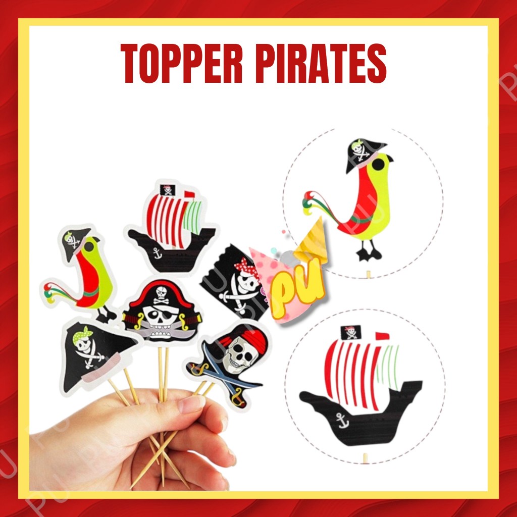 Topper PIRATE / Topper Kue Pirates Bajak Laut