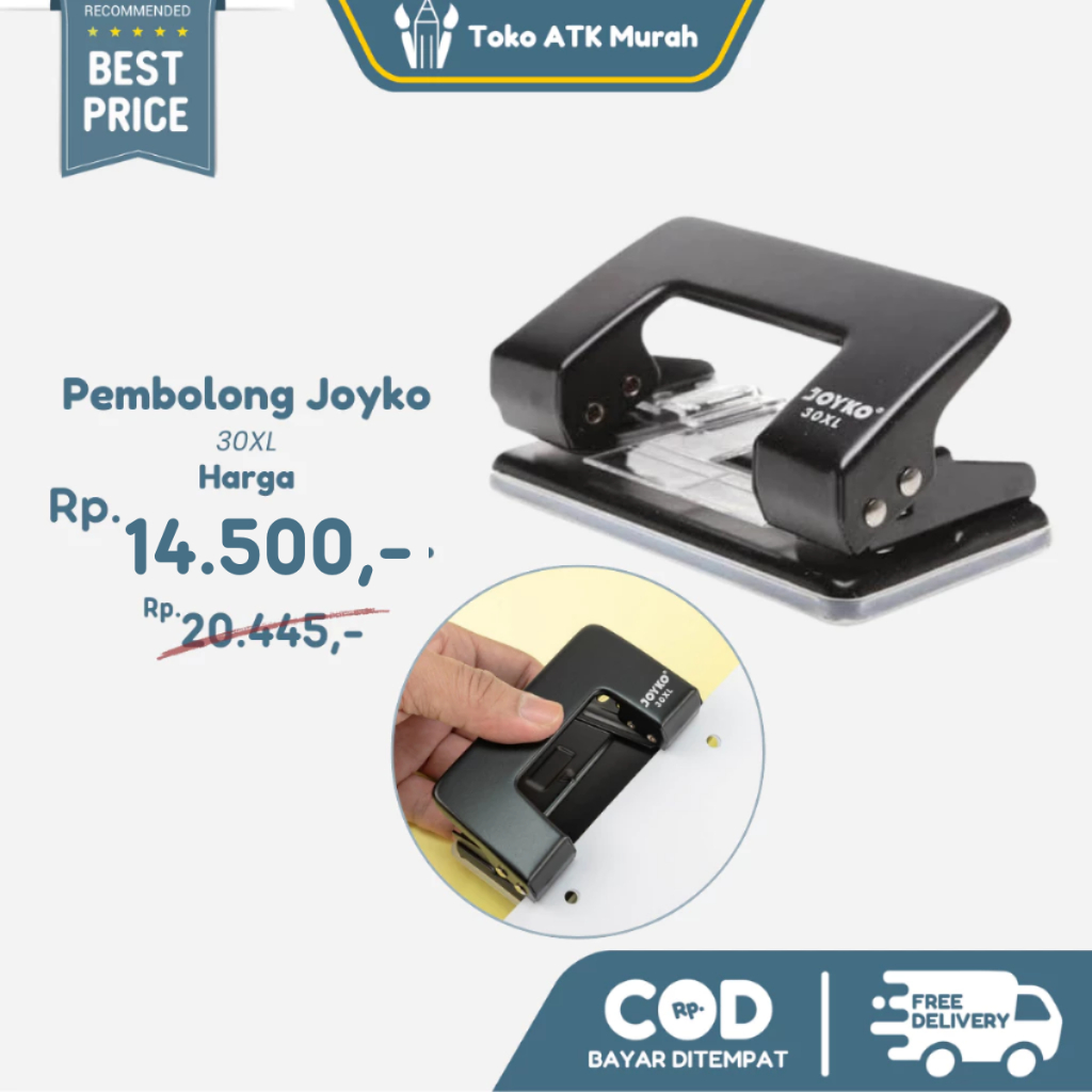 

Pembolong Kertas Punch hole Joyko 30XL Pembolong Lubang Kertas No. 30