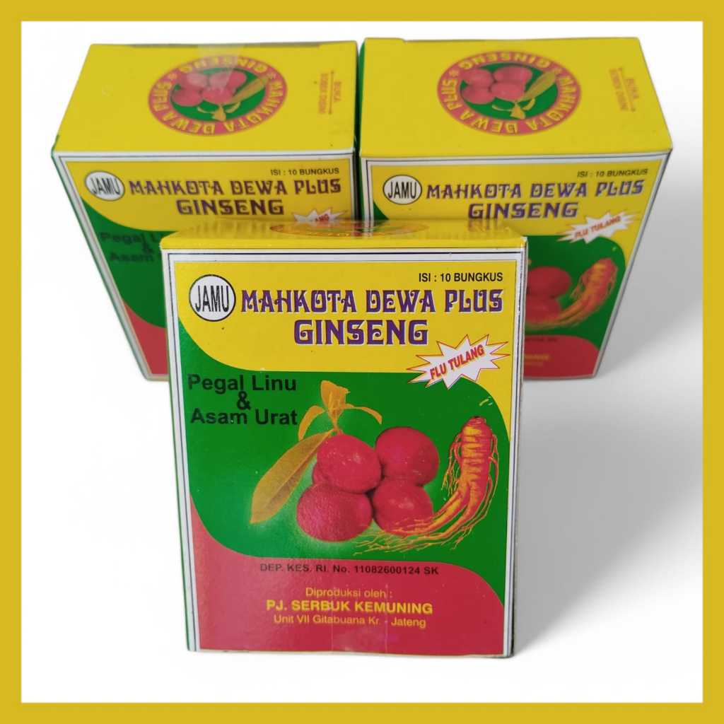 MAHKOTA DEWA PLUS GINSENG Pegal Linu Dan Asam Urat