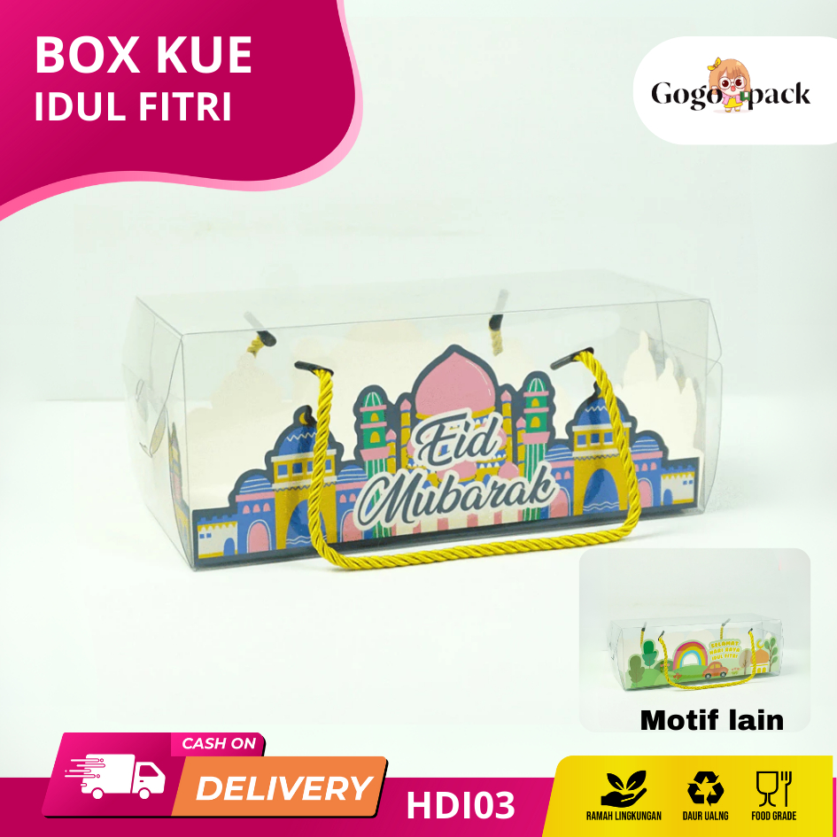 

Box Mika Idul Fitri / Box Hampers Idul Fitri / Kotak Kue Idul Fitri / Box Rollcake Idul Fitri / Souvenir Idul Fitri I HDI03-HDI04