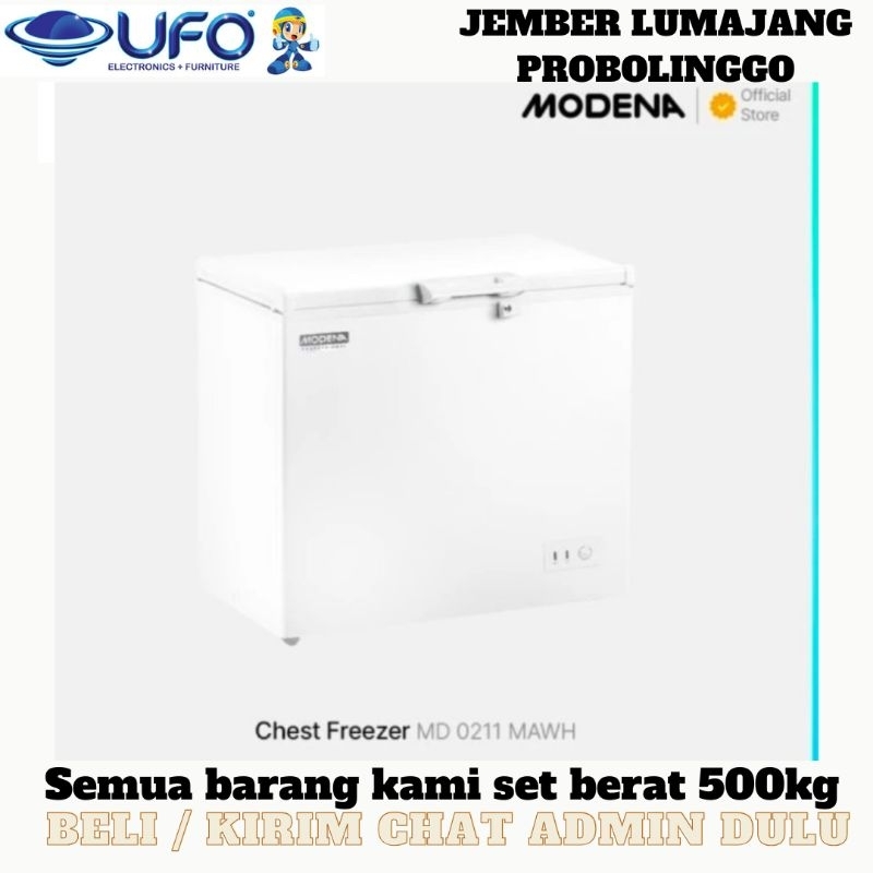 Modena MD0211MAWH MD0111MAWH  Chest freezer box dengan Power Duo Cooling