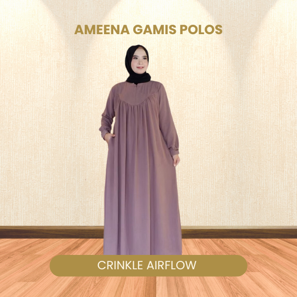 Ameena polos Olivia mj Gamis Polos Cringkle airflow sale