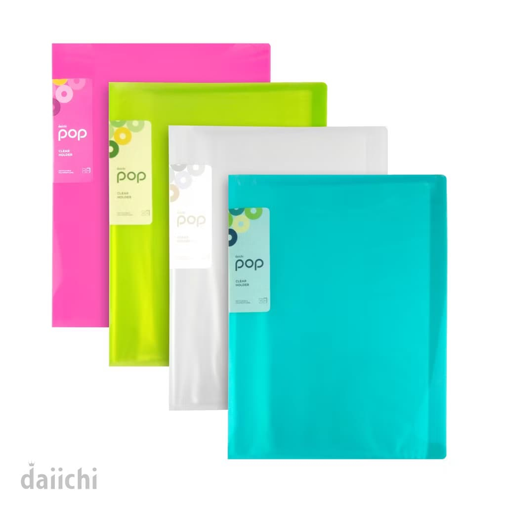 

CH DAIICHI POP A4 CLEAR HOLDER TRANSPARAN COVER MAP PLASTIK FOLIO 3O POCKET