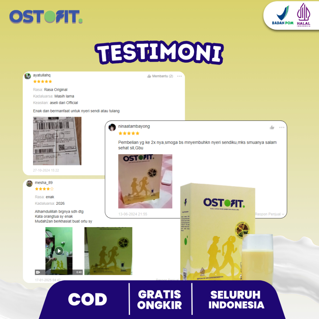 

RB22 SUSU OSTOFIT ORIGINAL - Susu Herbal Serbuk Atasi Nyeri Sendi dan Tulang Dengan Bahan Alami