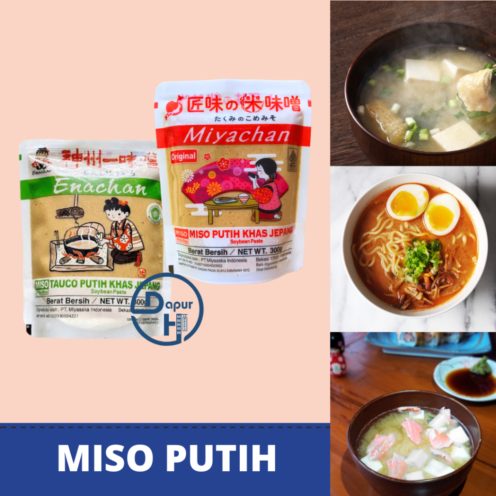 

ENAACHAN & MIYACHAN Pasta Miso Putih 300 g Halal │ Tauco Ala Jepang untuk Sup Miso Soup Ramen Udon--