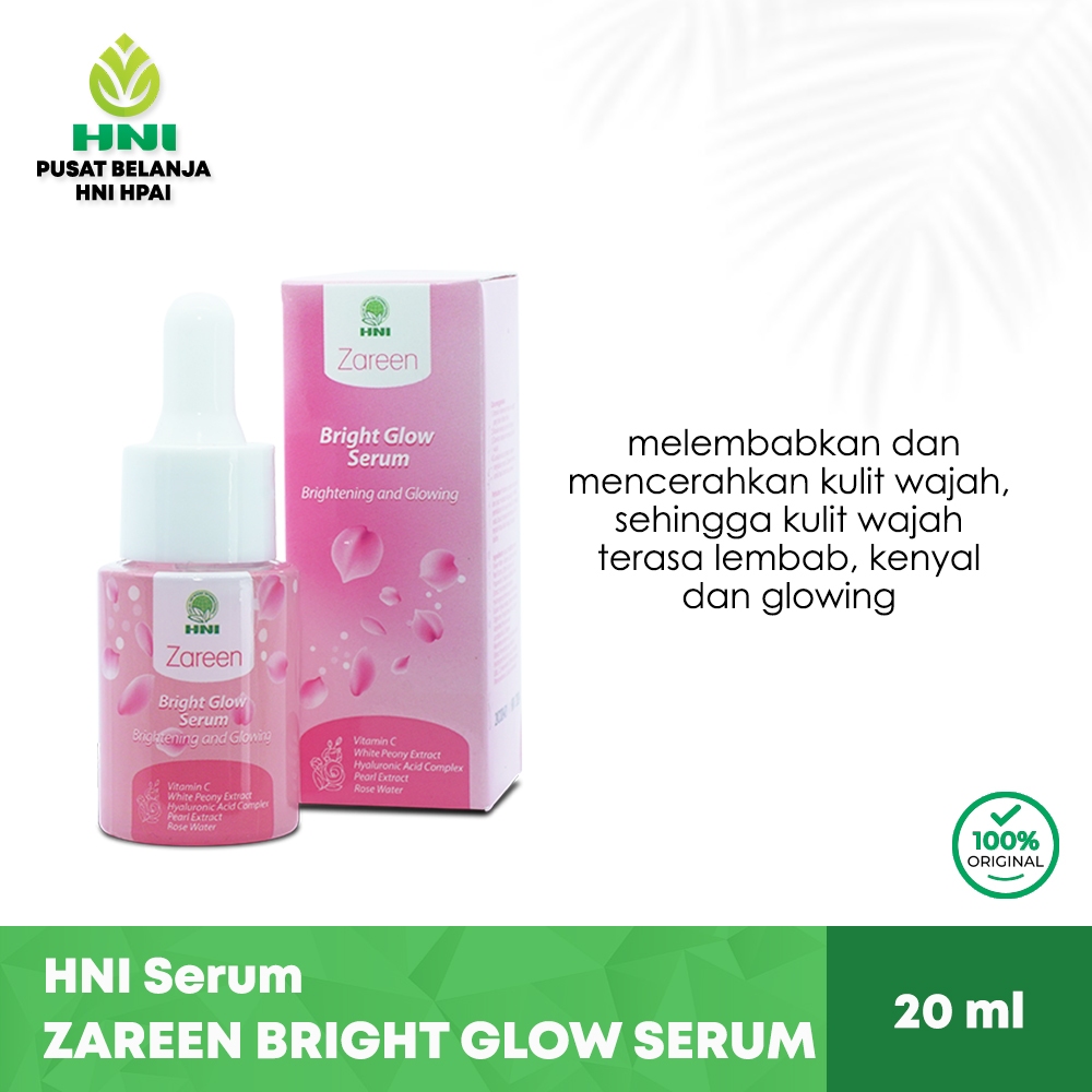 HNI Zareen Bright Glow Serum HNI HPAI 20 ml Brightening & Glowing Serum Wajah