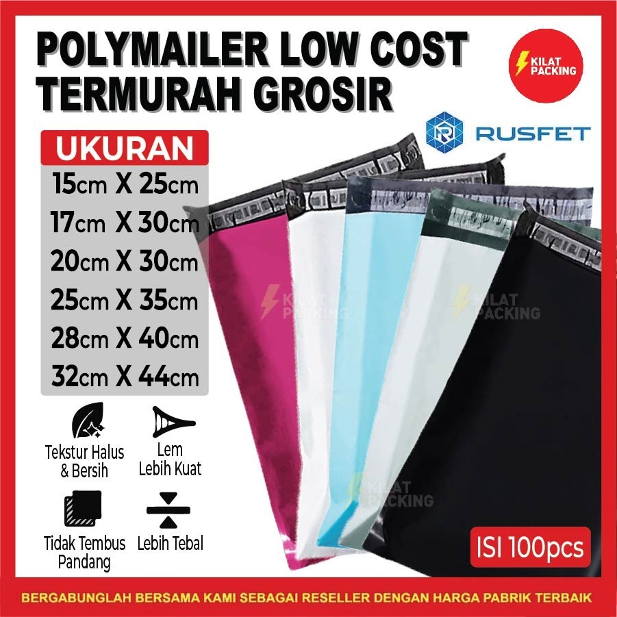 

Polymailer Lowcost Plastik Packing Murah ISI ±100 Lembar Plastik Packing Online Pack