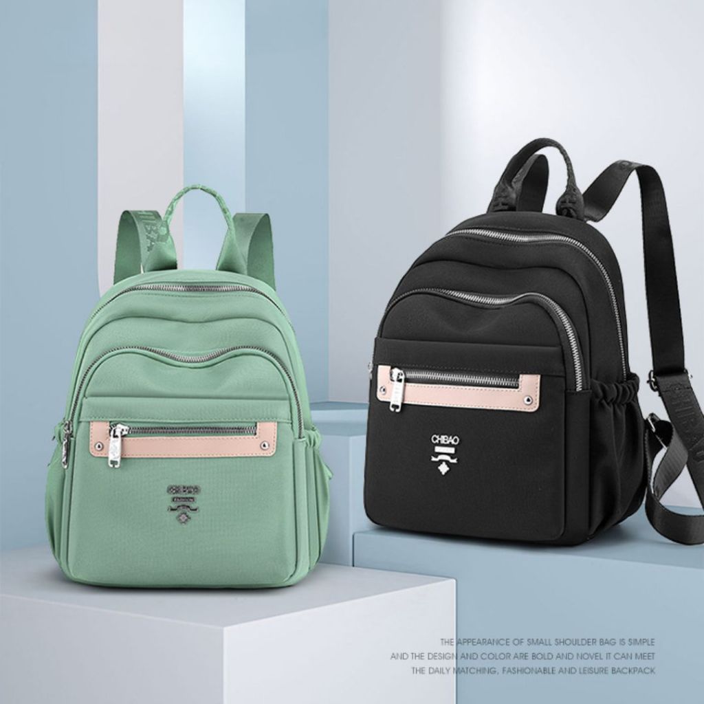 TAS RANSEL WANITA CHIBAO TA650B5 HITAM SEKOLAH  REMAJA KEKINIAN OCEANA BACKPACK GENDONG KULIAH KERJA