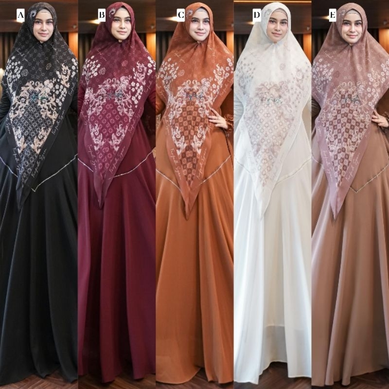 Fuji Series Syari Khimar Hitam Umroh Haji by Farfadh Rayhan Rayhanco