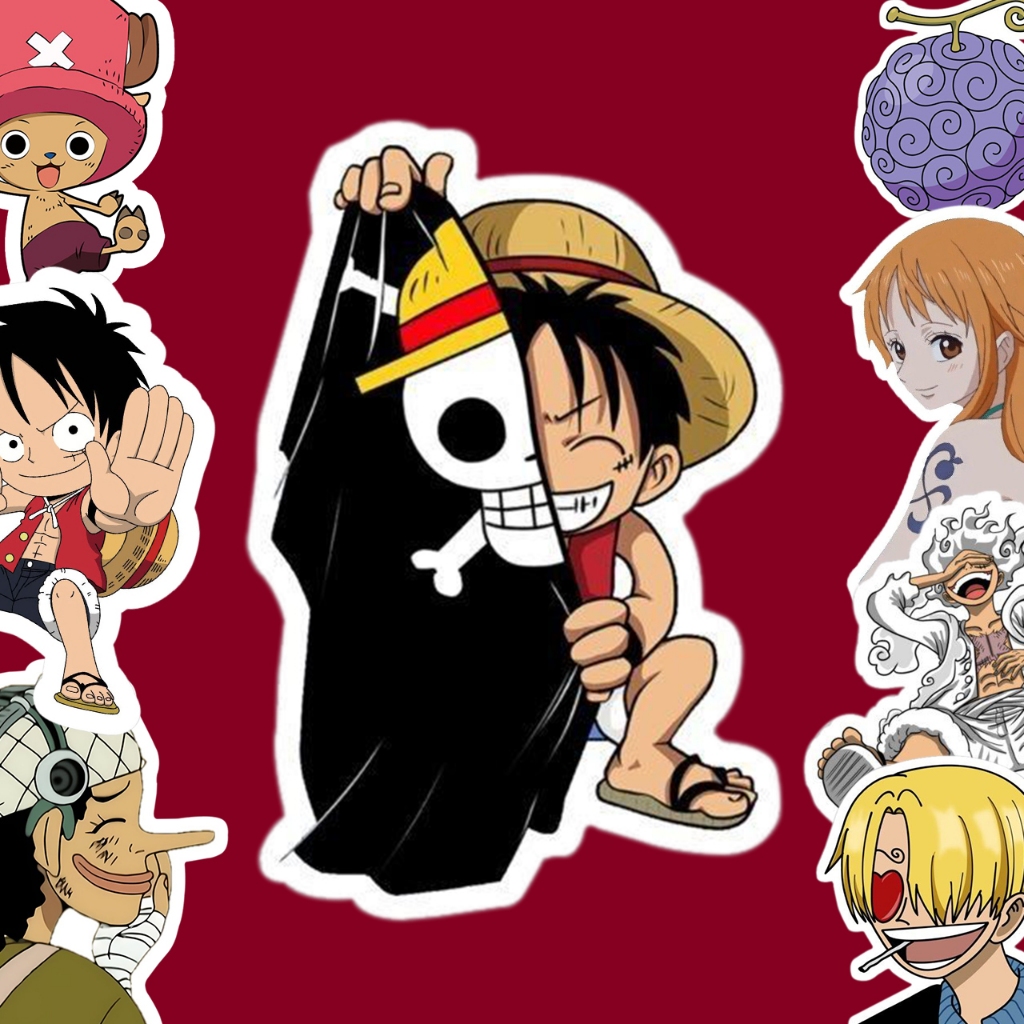 

STICKER ONE PIECE STIKER LUFFY KARTOON KARAKTER MOBIL MOTOR HOLOGRAM 15pcs NAMI RORONOA ZORO TONY CHOPPER USOP SANJI Waterpoof Awet Tahan Lama LUFFY ACE GEAR 5 CUTTING STICKER