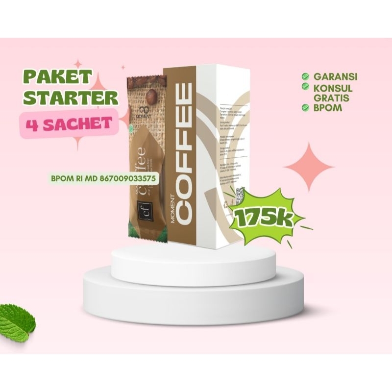 

[ORIGINAL 100%] KOPI HERBAL MOMENT Paket icip 4 sachet ✅️ BPOM ✅️ HALAL ✅️ MENAMBAH STAMINA