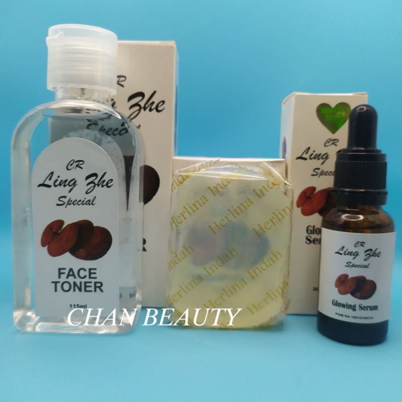 Paket LING SHI 3in1 ( Serum - Toner - Sabun )
