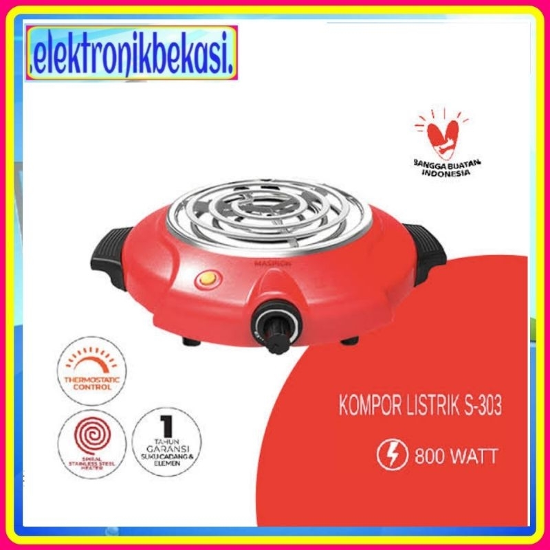 KOMPOR LISTRIK MASPIPN S 303 / MASPION KOMPOR LISTRIK S 303 / MASPION S-303 KOMPOR LISTRIK