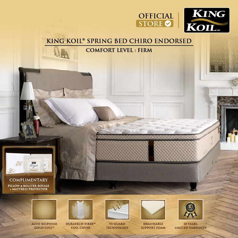 King Koil Chiro Endorsed - Kasur Spring Bed [Mattress Only]