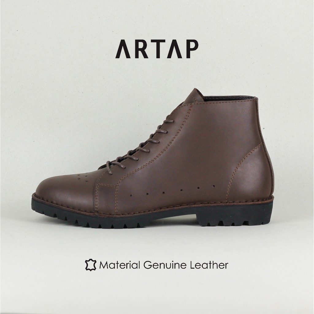 ARTAP - Sepatu Boot Kulit Asli Pria - New Rockie CH Brown