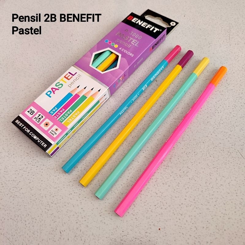 

1 Pak Pensil 2B Benefit PASTEL P3000 Isi 12 Pcs