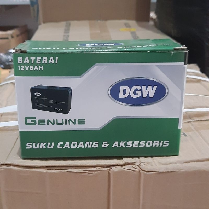 AKI DGW Baterai Tangki Pompa Semprot Elektrik 12V 8AH Aki UPS Sprayer Pump Selis