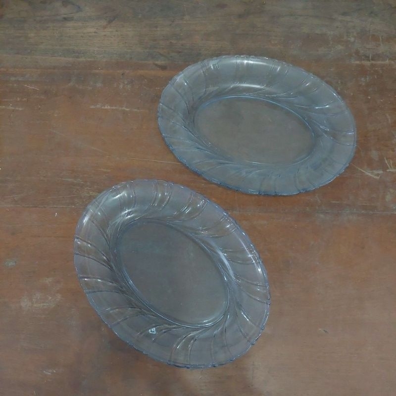 Piring Buah Oval / Piring Kaca / Piring Pajangan